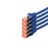 DIGITUS CAT 6 S-FTP Patchk. Cu, LSZH AWG 27/7, 10 m, 5er, BL