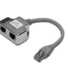 DIGITUS CAT 5e Patchkabel-Adapter, 2x CAT 5e, geschirmt, 0.19m Das Stereo Audiokabel ermöglicht den Anschluss aller Audiogeräte mit 3 poligem 3,5 mm Klinkenstecker. Ideal für Kopfhörer, Verstärker, Stereoanlage, Heimkino-Anwendungen oder Notebooks. Der robutste Kabelmantel und die vernickelte Kontaktoberfläche sorgen für Langlebigkeit und beste Soundqualität.