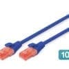 DIGITUS 10er CAT 6 U/UTP Patchkabel, 5m, blau Professionelles Patchkabel, speziell entwickelt um allen Ansprüchen in den verschiedenen Anwendungsbereichen gerecht zu werden.
