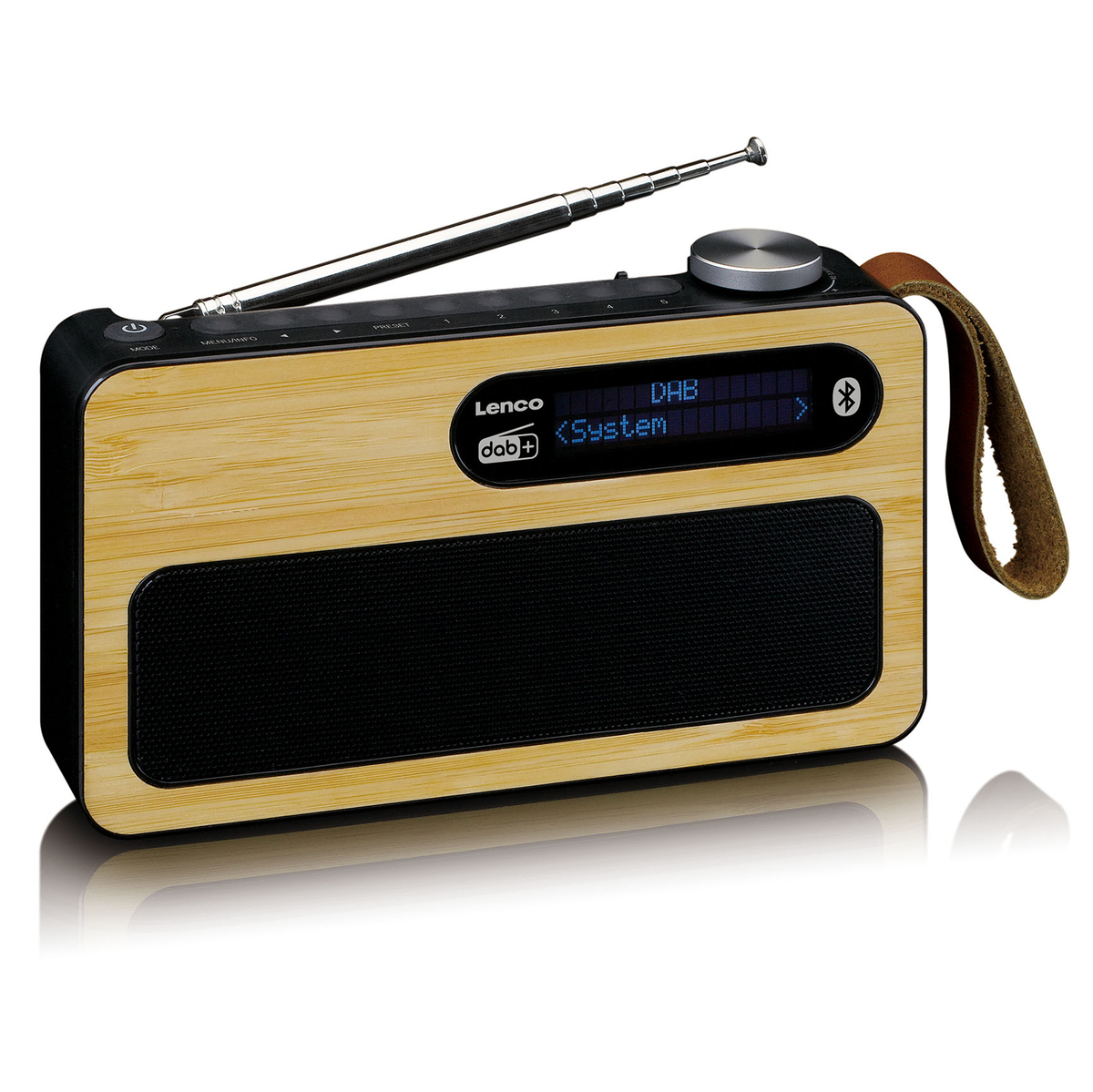 FM tragbares mit best4you - bamboo LENCO Black Radio BT, DAB+/