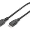 DIGITUS USB 3.0 Anschlusskabel, USB A - Micro USB BSt/St,0.25m Zum Anschluss externer USB Endgeräte (mit B Buchse, z. B. externe Festplattengehäuse, Scanner oder Drucker) an den USB Host (z. B. PC, Notebook oder USB Hub). Übertragungsrate bis zu 480 Mbps (High-Speed).
