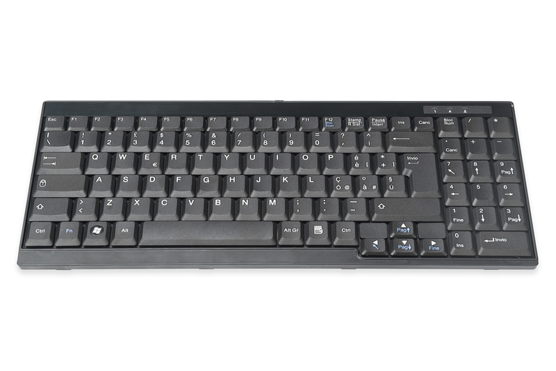 DIGITUS Tastatur für TFT-Konsolen schwarz, Kabel,italienisch DIGITUS Tastatur für TFT-Konsolen schwarz, Kabel,italienisch