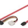 DIGITUS SATA Anschlusskabel, SATA22pin - L-Typ + Strom, 0.5m