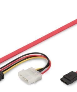 DIGITUS SATA Anschlusskabel, SATA22pin - L-Typ + Strom, 0.5m