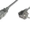 DIGITUS Netzanschlussk.,CEE 7/7 (Typ-F) 90ø gewink. 5.0m Dieses Netzkabel dient zum Anschluss eines PCs oder Monitors an das italienische Hausstromnetz (Steckdose).