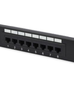 DIGITUS CAT 5e,Klasse D Patch Panel, 8 port, ungeschirmt, sw
