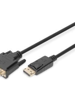 DIGITUS DP Adapterkabel, DP - DVI St/St, 3.0m, Verriegelung