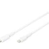 DIGITUS USB Daten- Ladekabel, Lightning - USB-C M/M, 1.0m, Dieser 3-in-1 Kabeladapter ist ideal geeignet, um Geräte mit Mini DisplayPort-Schnittstelle mit einem Beamer, LCD/TFT-Monitor oder LED-TV mit DisplayPort, HDMI Typ A oder DVI-Schnittstelle zu verbinden. Die Displayauflösung ist abhängig von dem angeschlossenen Gerät. Der DisplayPort- und HDMI-Ausgang unterstützt Audioübertragung für kompatible Geräte. Kompatibel mit allen Mini DisplayPort-Geräten. Eine gleichzeitige Nutzung der DP, HDMI Typ A oder DVI-Datenverbindung ist nicht möglich.