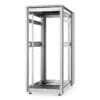 DIGITUS 26HE Netzwerkschrank, Unique, 1342x600x1000 offen,grau Die DIGITUS Professional Unique Serie ist für die hohen Anforderungen der IT-Infrastruktur hergestellt, konzipiert und entwickelt worden. Die Netzwerkschränke der Unique Serie wurden für den benutzerfreundlichen Einbau von aktiven- und passiven Netzwerkkomponenten einhergehend mit einer sauberen Verkabelung entwickelt. Jeder Schrank wird aus bis zu 1,5 mm starkem Stahlblech gefertigt und sorgt auf Grund von spezieller Blechbiegetechnik als robuste Stahlkonstruktion für eine sehr gute Stabilität. Die Farbgebung erfolgt durch Pulverbeschichtung in den Farben Grau (RAL 7035) und Schwarz (RAL 9005). Im Sonderfall kann eine Demontage der Schränke erfolgen, um auch schwer zugängliche Aufstellungsorte zu erreichen.