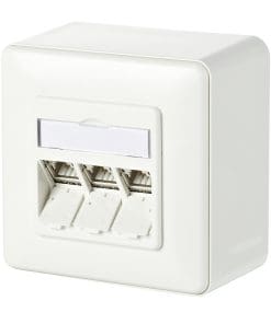 Anschlussdose C6Amodul 3 Port 180° AP reinweiss
