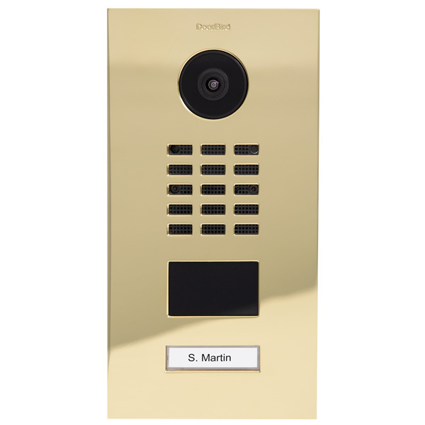 DoorBird D2101V IP Telefon Edelstahl V4A Messing-Optik DoorBird D2101V IP Telefon Edelstahl V4A Messing-Optik