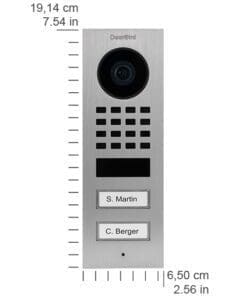 DoorBird D1102V IP Vid. Türst. V4A Edels. 2 Ruftasten Aufputz