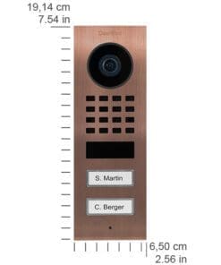DoorBird D1102V IP Video Türstation PVD Bronze Aufputz