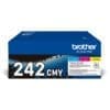Brother Toner Multipack TN-242CMY (je 1x M/C/Y) Der Brother Twin Pack TN-242BKTWIN mit zwei Tonerkartuschen TN-242BK in Schwarz und die Brother Drucker wurden aufeinander so abgestimmt, dass beste Ergebnisse erzielt werden. Jede Kartusche ist leicht zu installieren. Profitieren Sie von langlebigen und hochwertigen Ausdrucken.Brother berücksichtigt die Auswirkungen auf die Umwelt in jeder Phase des Lebenszyklus Ihrer Tonerkartusche und reduziert den Abfall bei der Entsorgung. Die gesamte Hardware und alle Tonerkartuschen sind so gebaut, dass sie die Umwelt so wenig wie möglich belasten.