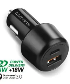 4smarts Kfz Ladegerät VoltRoad Ultimate 83W m. PD/ QC, schwarz