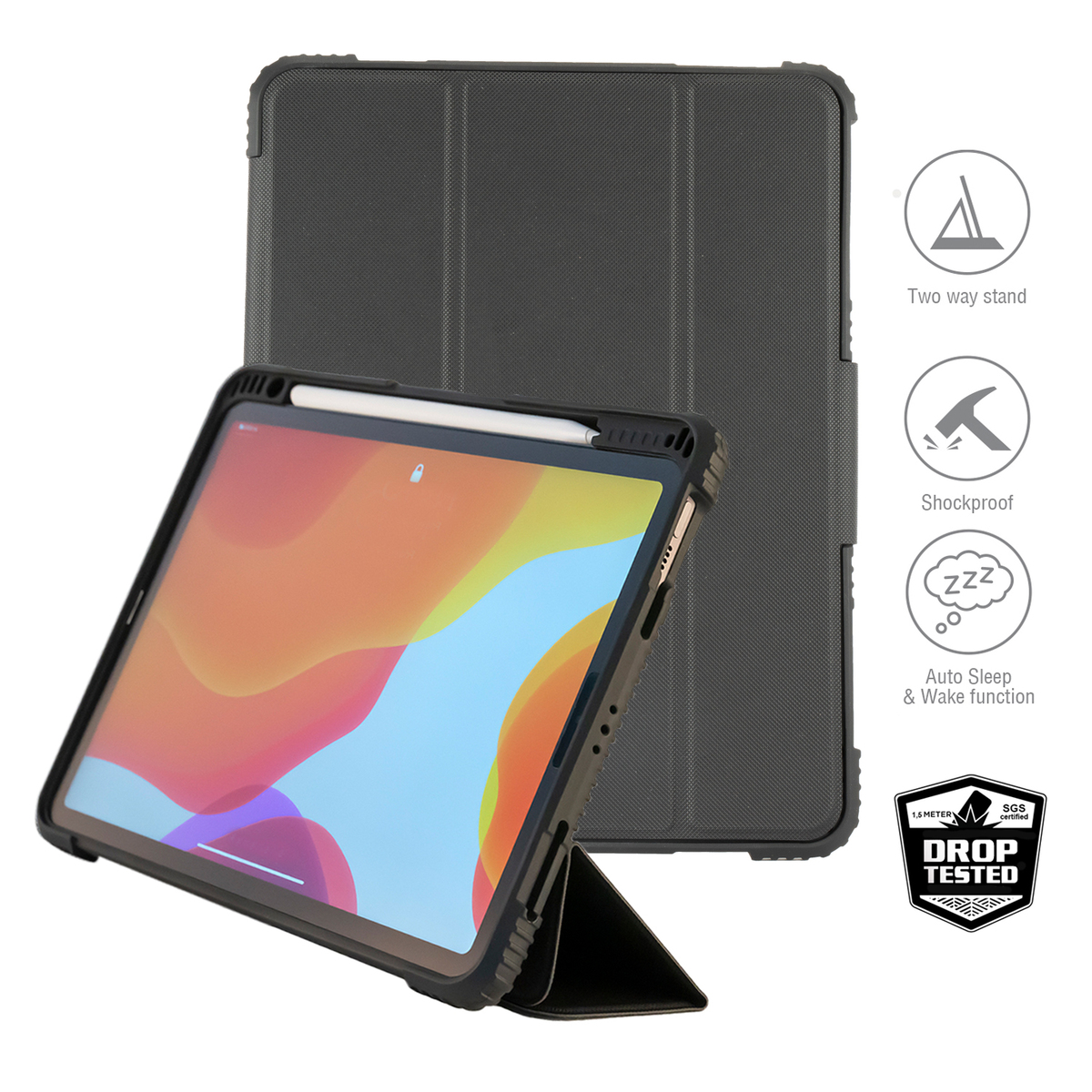 (19/20/21), - Endurance Folio schwarz f. iPad 10.2 Case 4smarts best4you