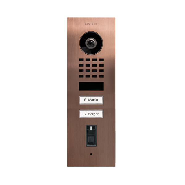 DoorBird IP Vid. Türst. D1102FV Fingerpr. Edels.,Bronze,Unterp DoorBird IP Vid. Türst. D1102FV Fingerpr. Edels.,Bronze,Unterp