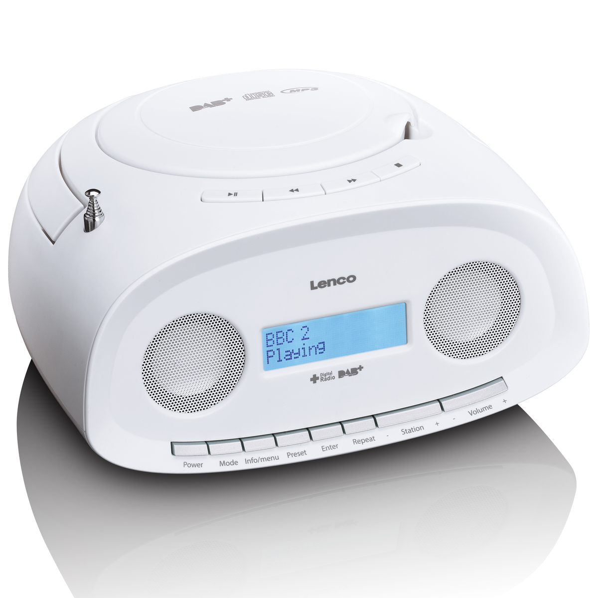 Lenco SCD-69WH DAB Radio Boombox CD Player, Weiß - best4you