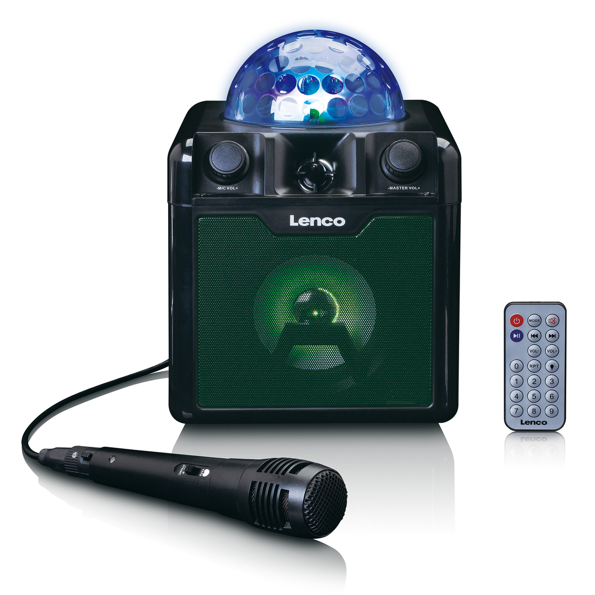 Lenco BTC-055BK Karaoke Lautsprecher mit Bluetooth u. Mikrofon - best4you