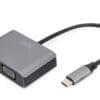 DIGITUS USB-C™ 4K 2in1 Mini DisplayPort + VGA Grafik-Adapter