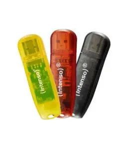 Intenso USB Flash Drive 2.0 32GB Rainbow Line triple Pack