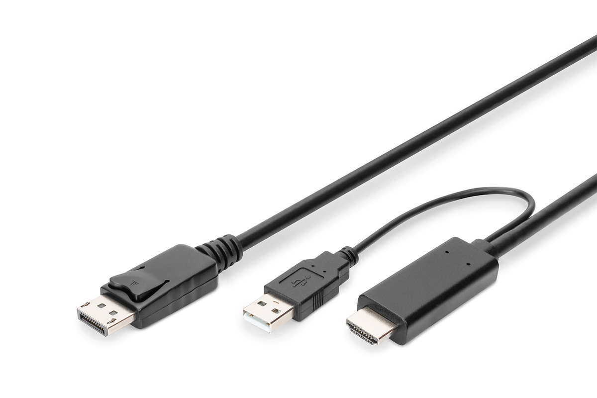 Digitus 4K HDMI Adapterkabel - HDMI auf DisplayPort Digitus 4K HDMI Adapterkabel - HDMI auf DisplayPort