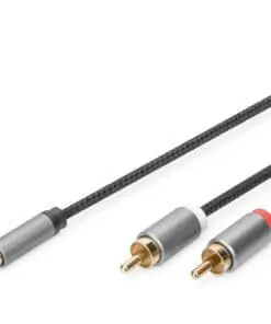 DIGITUS Audio Adapterkabel, 3.5mm Klinke auf Cinch,1m