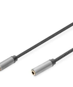 DIGITUS Audio Verläng.kabel, 3,5mm Klinke /3,5mm Buchse,1,8m
