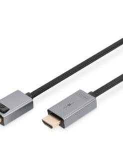 DIGITUS 4K DisplayPort Adapterkabel, DP - HDMI Typ A,1,8m