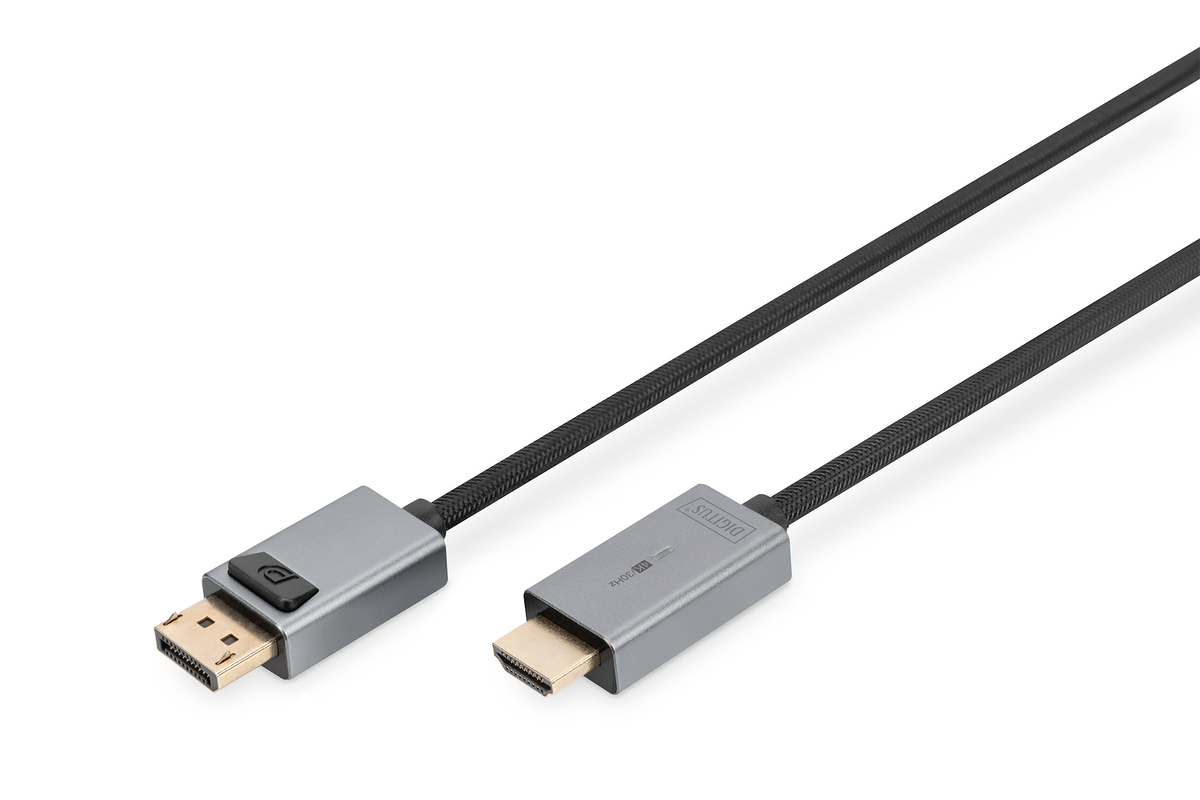 DIGITUS 4K DisplayPort Adapterkabel, DP - HDMI Typ A,3m DIGITUS 4K DisplayPort Adapterkabel, DP - HDMI Typ A,3m