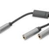 DIGITUS Audio Headset Adapter, 3,5 mm Klinke/2x 3,5 mm Buchse