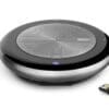 Yealink Speakerphone CP 700 with BT50 Teams Ultrakompakte persönliche FreisprecheinrichtungYealink CP700 ist die tragbare, persönliche Freisprecheinrichtung mit einer störungsfreien Plug-and-Play-Konnektivität. Verbinden Sie es drahtlos via Bluetooth oder kabelgebunden über USB mit Ihrem PC, Tablet oder Smartphone. Damit Sie sich frei fühlen können, an jedem Ende des Tisches zu sitzen oder in Ihrem Büro herumzulaufen, ist das CP700 mit Yealink HD-Sprachqualität sowie mit 2 omnidirektionalen Mikrofonen und den Yealink-Audioalgorithmen ausgestattet. Erleben Sie ein ausgeklügeltes Freisprecherlebnis, einschließlich der 360-Grad-Sprachaufnahmefähigkeit und Echounterdrückung. So können Sie sich immer auf Ihr Gespräch konzentrieren. Damit Sie unterwegs telefonieren können, verfügt das CP700 nicht nur über eine erstklassige Akkulaufzeit von bis zu 9 Stunden Sprechzeit, sondern auch über eine schützende Reißverschlusstasche. Yealink CP700 ist Ihre Freisprecheinrichtung, die Ihnen immersiven Sound für Anrufe oder Musik präsentiert und die Anrufsteuerung direkt auf dem CP700 selbst zugänglich macht.