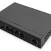 DIGITUS Gigabit Ethernet PoE Switch 4-port PoE + 1-port uplink Mit dem DIGITUS 4-Port KVM-Switch für Dual-Displays haben Sie die Möglichkeit, vier 4K-fähige PCs über eine einzige USB-Tastatur- und Mauskombination zu bedienen. Per Knopfdruck oder Hotkey schalten Sie bequem zwischen den vier PCs um und sparen sich aufwendiges Umstecken sämtlicher Kabel. Die Ausgabe an bis zu zwei Monitore erfolgt über die zwei DisplayPort Ausgänge an der Rückseite. Audiosignale von Mikrofon und Lautsprecher werden ebenfalls umgeschaltet. Zusätzlich ist ein USB-Anschluss an der Frontseite vorhanden, der für weitere Peripheriegeräte wie zum Beispiel USB-Sticks oder externe Festplatten an beiden PCs genutzt werden kann. Die angeschlossenen Peripherie-Geräte werden jeweils dem aktiven PC zugeordnet. Status-LED an der Frontseite des Switches zeigen Ihnen jederzeit die aktuelle Konfiguration an. Abgerundet wird der Switch durch das robuste Metallgehäuse.