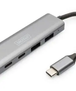 DIGITUS USB-C 4 Port HUB, 2x USB A + 2x USB-C