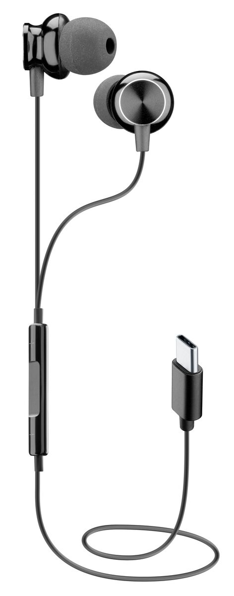 Cellularline USB-C In Ear Kopfhörer mit Mikrofon Schwarz - best4you