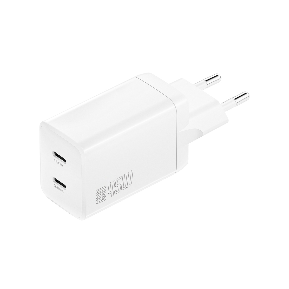 4smarts Ladegerät PDPlug Dual 45W GaN 2xC, weiß 4smarts Ladegerät PDPlug Dual 45W GaN 2xC, weiß
