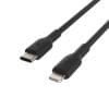 Belkin BOOST CHARGE™ Lightning auf USB-C Kabel, 2m, schwarz In Kombination mit einem 18-W-USB-PD-Ladegerät wird das Schnellladen Ihres iPhone 8 oder neueren Modellen ermöglicht – in 30 Minuten auf bis zu 50 %. Dieses USB-C-Kabel mit Lightning Connector gibt Ihnen zudem die Möglichkeit, mühelos Musik oder Fotos auf Ihrem iPhone oder iPad zu synchronisieren. Die MFi-Zertifizierung garantiert Kompatibilität mit allen Apple-Produkten.