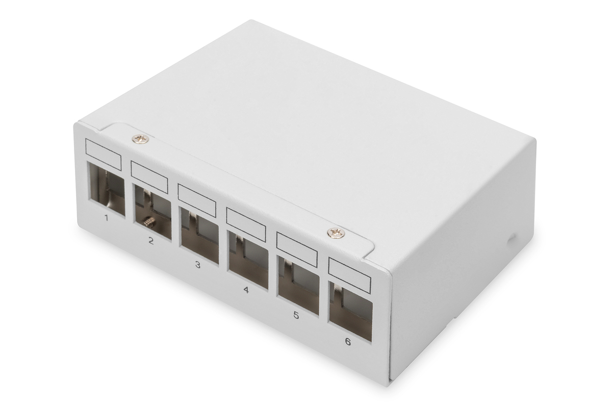 DIGITUS Desktop Modular Patch Panel, geschirmt, 6-Port DIGITUS Desktop Modular Patch Panel, geschirmt, 6-Port