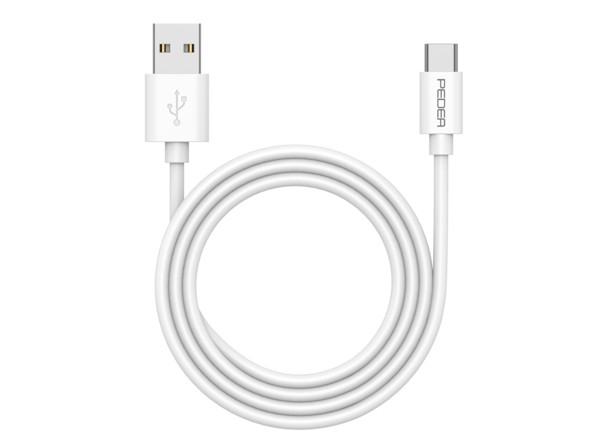 PEDEA Schnelllade- und Datenkabel USB-A/USB-C®, 1m, weiß PEDEA Schnelllade- und Datenkabel USB-A/USB-C®, 1m, weiß