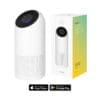 Hombli Smart Air Purifier XL - smarter Luftreiniger XL Atmen Sie mit dem stilvollen Hombli Smart Air Purifier immer gesunde und saubere Luft ein. Dieser kleine, aber leistungsstarke Luftreiniger entfernt bis zu 99,97 % aller Bakterien, Viren, Pollen, Tierschuppen und anderer schädlicher Partikel in Räumen von bis zu m². Ideal, wenn Sie Haustiere oder Allergien wie Heuschnupfen haben, oder wenn Ihnen saubere Luft einfach wichtig ist. Mit Ihrem Smartphone überprüfen und verwalten Sie die Luftqualität jederzeit und von überall aus. So schaffen Sie ein gesundes Umfeld für sich und Ihre Familie. Der Hombli Smart Air Purifier arbeitet nahtlos mit anderen Hombli Smart Home-Produkten zusammen. Mit der Hombli App können Sie ganz einfach Automationen mit Smart-Beleuchtung, Smart-Steckern oder anderen Smart-Gerät erstellen. Hombli-Produkte sind auch mit Geräten anderer Hersteller kompatibel, die die Tuya IoT-Plattform unterstützen.
