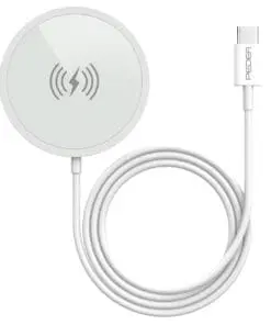 PEDEA Wireless magnetic Charging Pad 15W - USB-C, silber/weiß