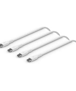 Belkin geflochtenes USB-C/USB-C 2.0 Kabel, 1m, weiß,Doppelpack
