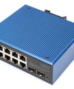 DIGITUS Industrial 8+2 Port L2 managed Gig Ethernet Switch
