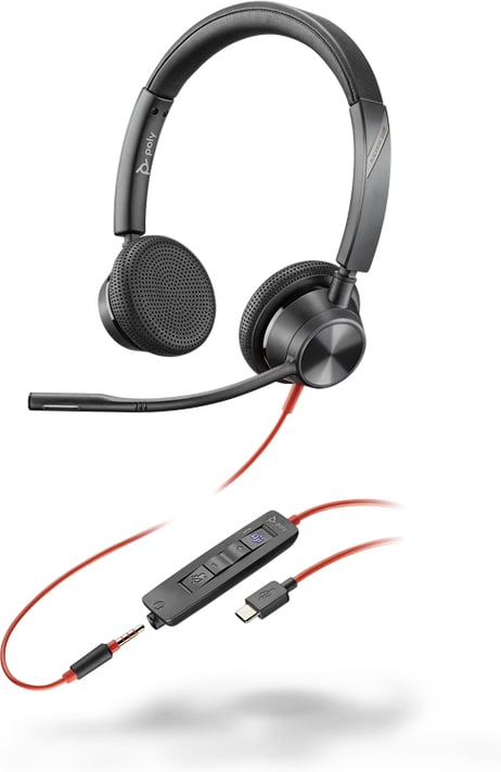 Poly Headset Blackwire C3325-M Stereo USB-C/A & 3,5 mm Teams Poly Headset Blackwire C3325-M Stereo USB-C/A & 3,5 mm Teams