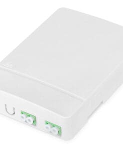 DIGITUS FTTH Gehäuse mit 2x LC (APC) DX Adapter Wand montage
