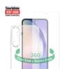 4smarts 360° Starter Set Glas + Case für Galaxy A55 Lade alle deine mobilen Geräte, wie Laptop, Tablet, Smartphone, Smartwatch und weiteres Zubehör mit nur einem kompakten Ladegerät. Mit starken 100 W Ausgangsleistung versorgst du bis zu 7 Geräte gleichzeitig mit Strom - egal ob Apple oder Android. Lade mit 100 W Super-Power zum Beispiel dein MacBook Air in nur 30 Minuten von 0 auf 50% oder dein iPhone 12 mit dreifacher Geschwindigkeit als wenn du ein herkömmliches Standard-Ladegerät verwendest. Die GaN Ladestation 100 W unterstützt alle gängigen Schnelladeprotokolle, wie Power Delivery, Quick Charge oder Samsung Adaptive Fast Charge.Die Verwendung von Galliumnitrid (GaN) ermöglicht eine bessere Ladeperformance bei weniger Wärmeentwicklung. Die einzelnen Komponenten können so auf engerem Raum platziert werden. Das Resultat - hohe Effizienz in einem viel kleineren Ladegerät. Darüber hinaus ist ein fortschrittliches thermisches Management in das Design integriert, um eine minimale Wärmeentwicklung während des Ladevorgangs sicherzustellen. Dieses verbesserte Design besteht aus hitzeresistenten Materialien und einer intelligenten Kühllösung, die Wärme effizient abführt, was nicht nur die Sicherheit des Geräts verbessert, sondern auch dessen Leistungsfähigkeit und Langlebigkeit. Die neuesten Sicherheitstechnologien sind ebenfalls in das Design eingeflossen. Durch Multi-Level-Schutzmechanismen, wie Überstrom-, Überhitzungs-, Überladungs- und Kurzschlussschutz, wird dein Gerät rund um die Uhr geschützt, während es lädt.