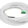 DIGITUS FTTH Drop Kabel, Singlemode, 4 Fasern, 4 LC/APC, 50 m InLine® Schrumpfschlauch Set / Kabelschlauch Set, schwarz