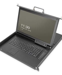 DIGITUS 17" HD LCD KVM Konsole, 8-Port HDMI, UK Tastatur