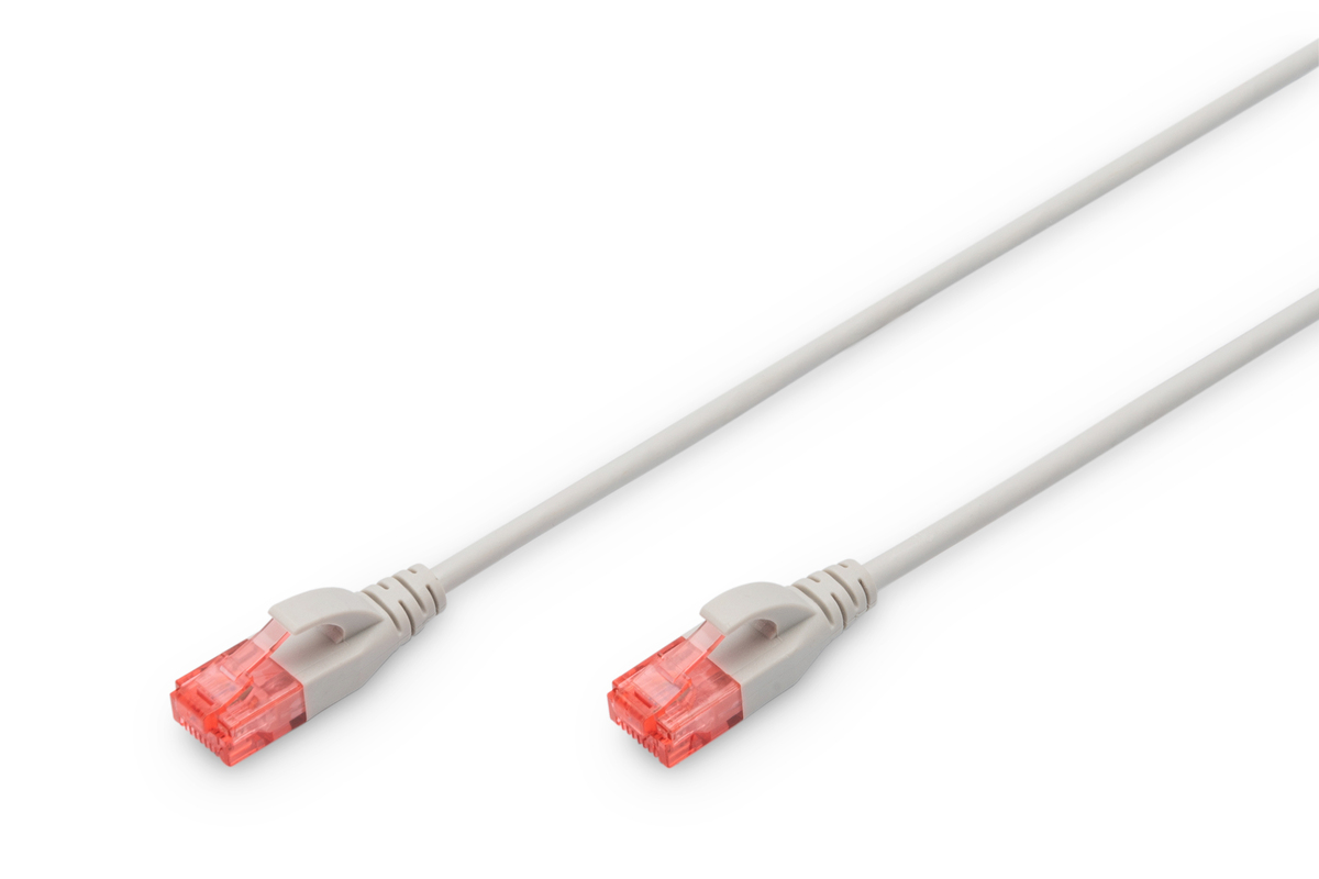 DIGITUS CAT 6 U-UTP Slim Patchk. Cu, LSZH AWG 28/7, L 2 m,GR DIGITUS CAT 6 U-UTP Slim Patchk. Cu, LSZH AWG 28/7, L 2 m,GR