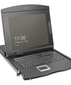 DIGITUS 19" HD LCD KVM-Konsole, 16-Port HDMI, UK-Tastatur